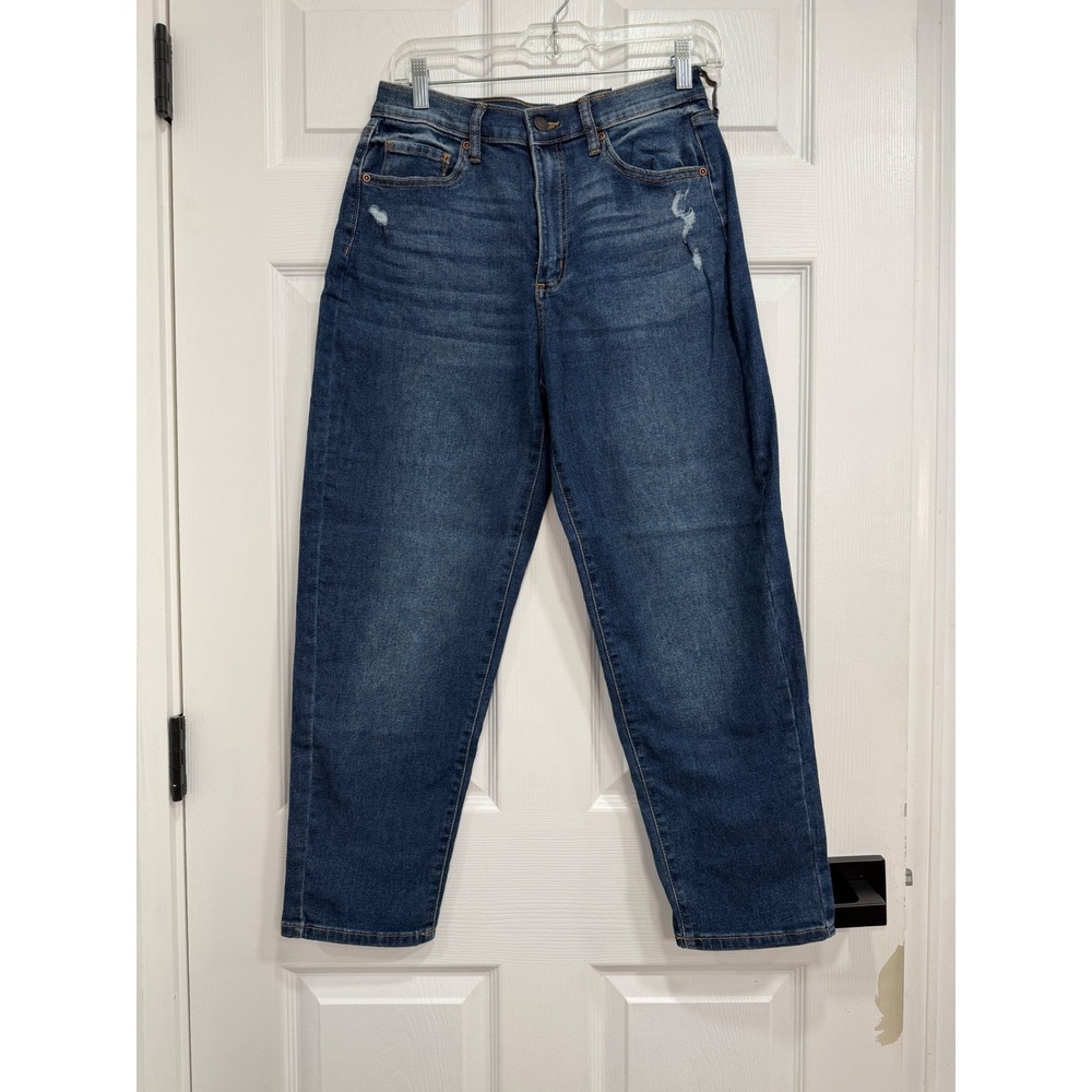 Sonoma Goods For Life Mom Jean Womens 4R Medium Wash High Rise Distressed Denim